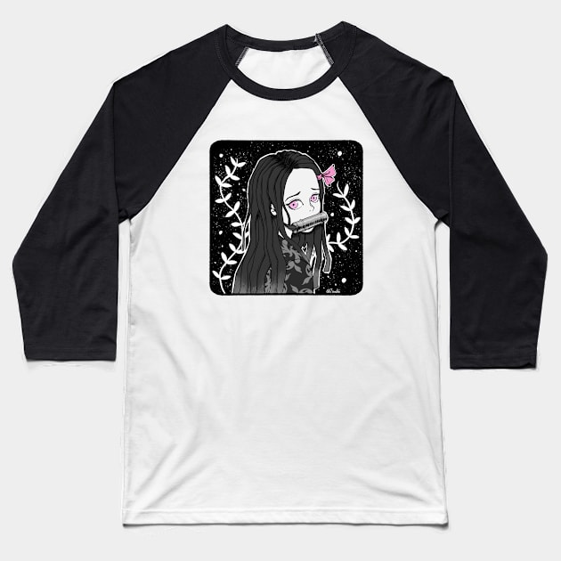 Nezuko Baseball T-Shirt by Yadoking